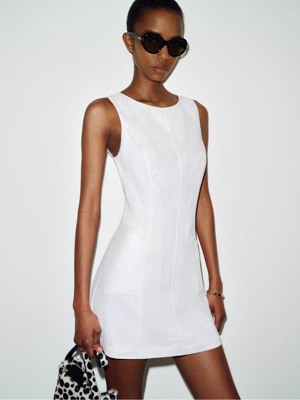 Reformation White Citron Linen Dress
